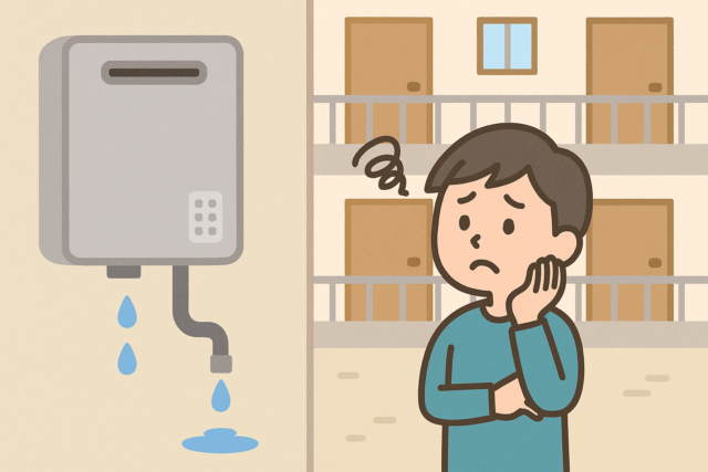 給湯器水漏れポタポタ賃貸で起こる問題
