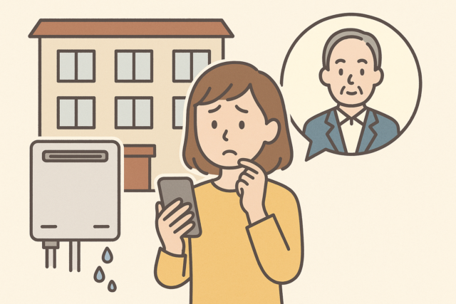 給湯器水漏れどこに連絡すべきか
