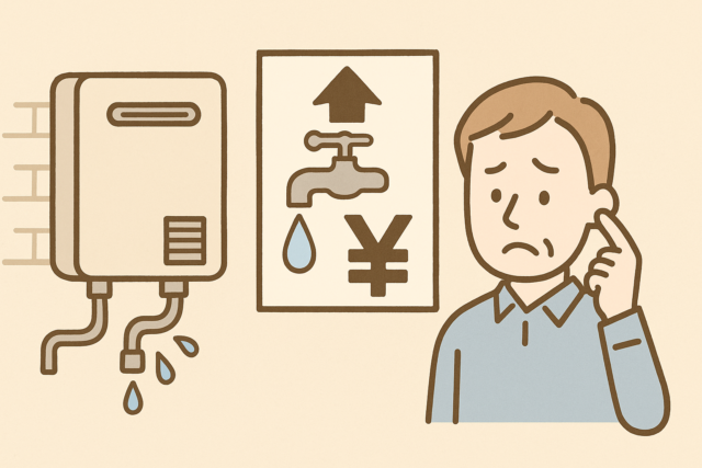 給湯器水漏れポタポタ水道代は高くなる？