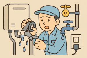 給湯器水漏れ止める応急処置方法