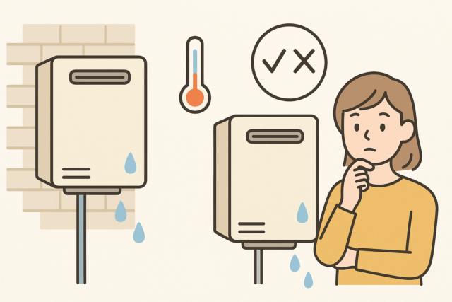 給湯器水抜き機能による水漏れとの違い