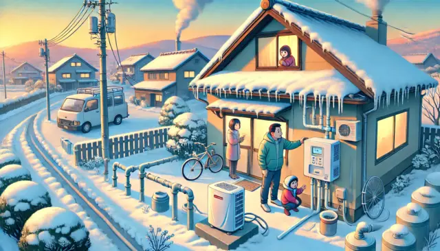 冬にお湯が出ない給湯器の原因