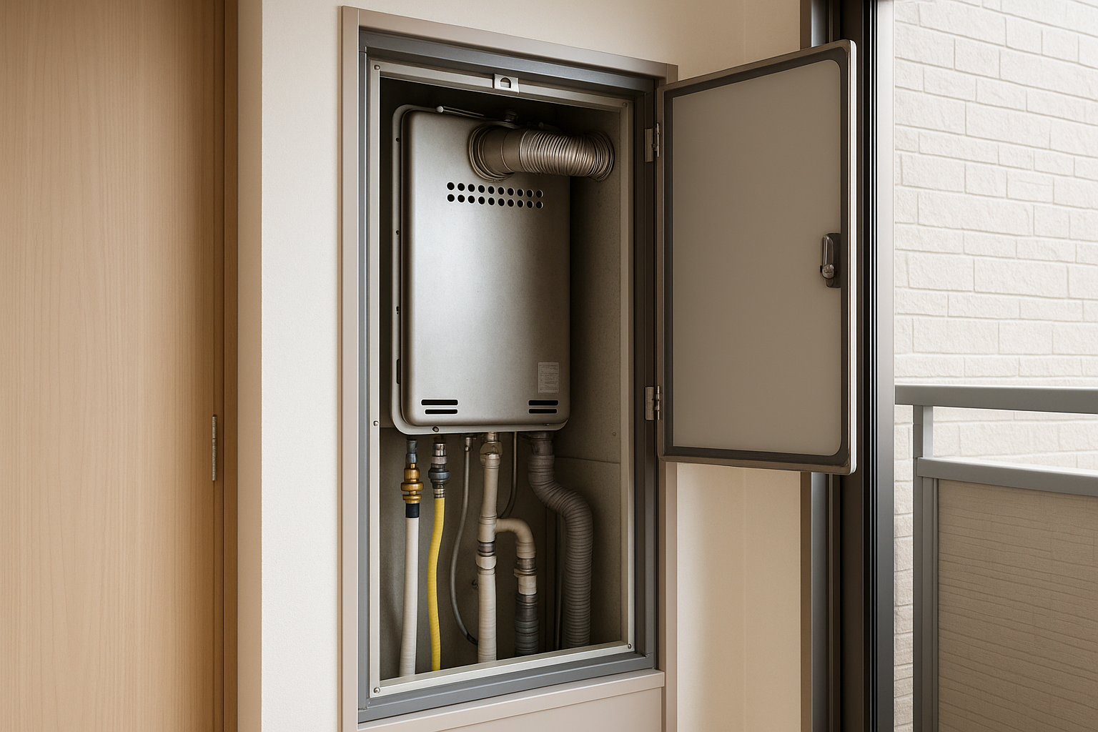 マンション給湯器がガスか電気か調べる手順
