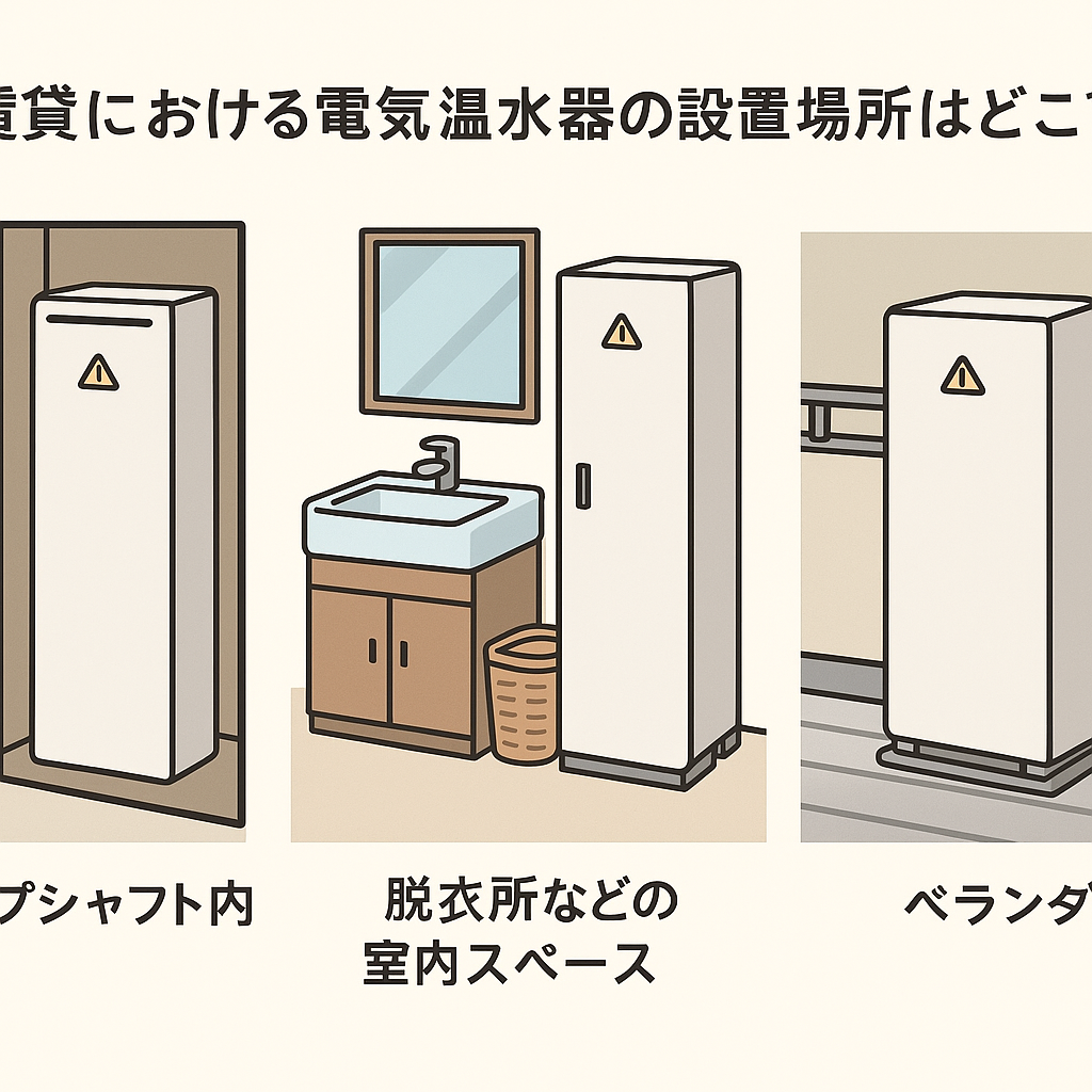 賃貸における電気温水器の設置場所はどこ？