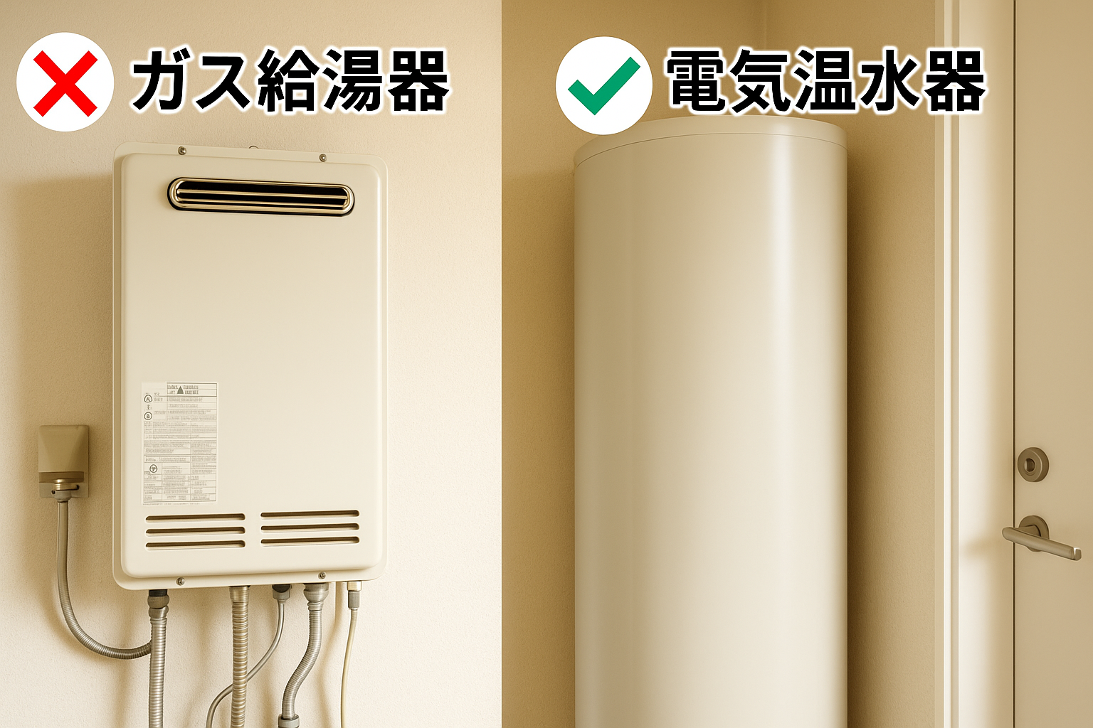 電気温水器確認方法と外観の違い