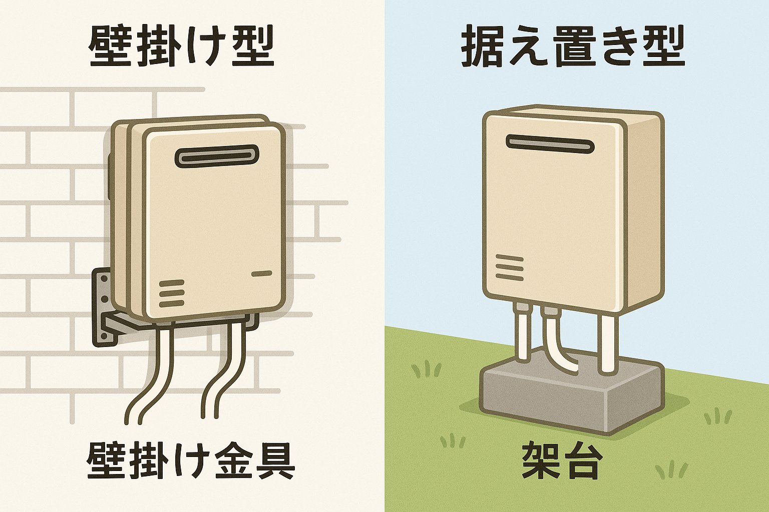 給湯器壁掛け金具の安全性と比較