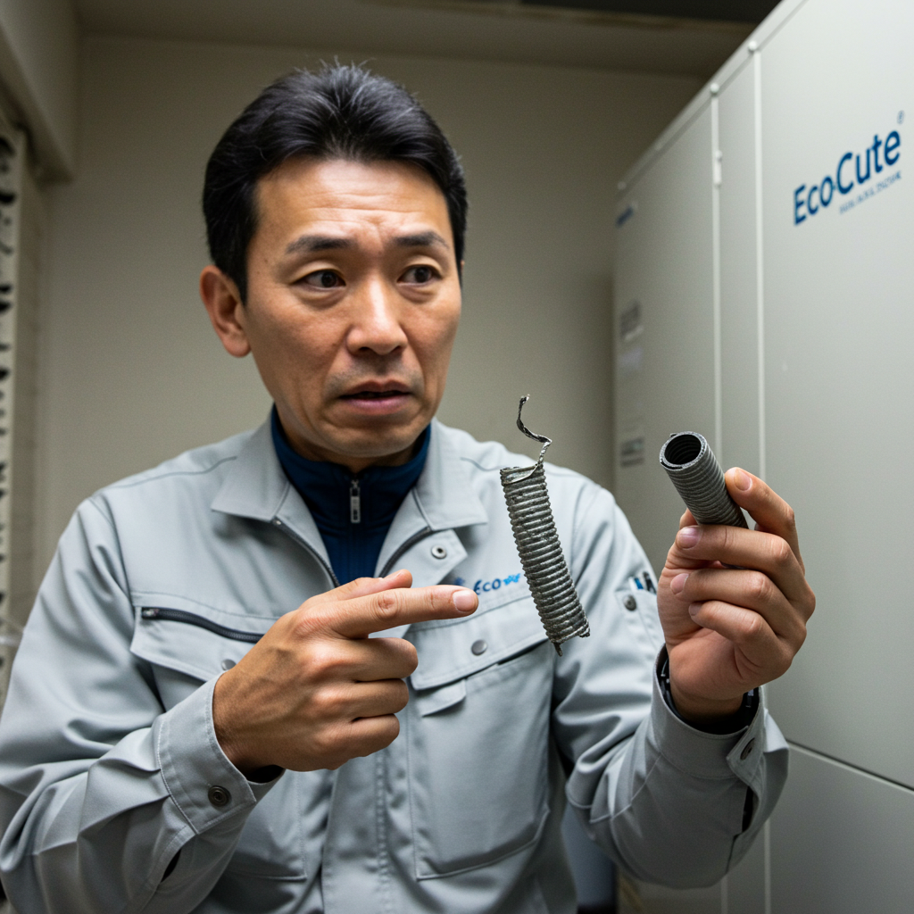エコキュート室外機から水漏れが続いているのですが放置してもいいですか？