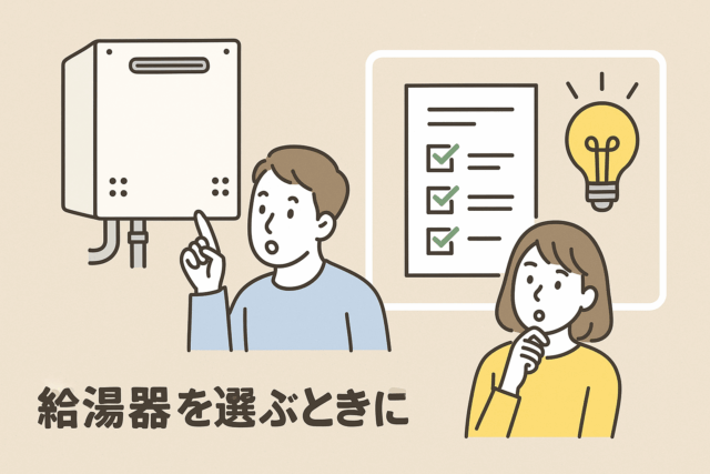 給湯器を選ぶときに重要な判断材料とは