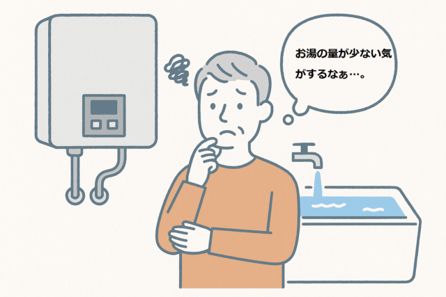 給湯器お湯の量が少ない原因とは