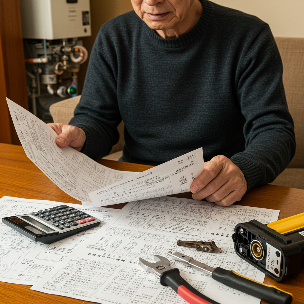 床暖房給湯器交換費用の内訳