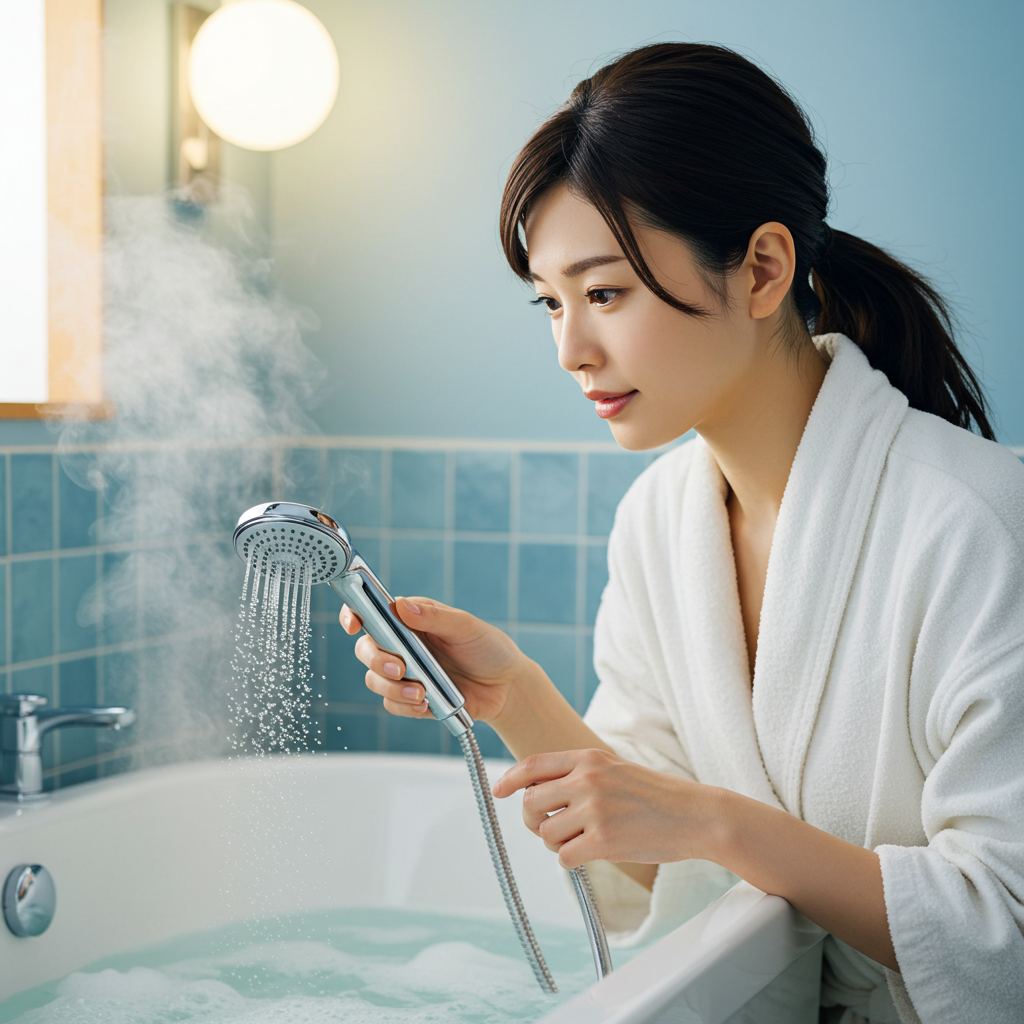 ナノバブルシャワーヘッドを浴槽に入れるとどうなる？