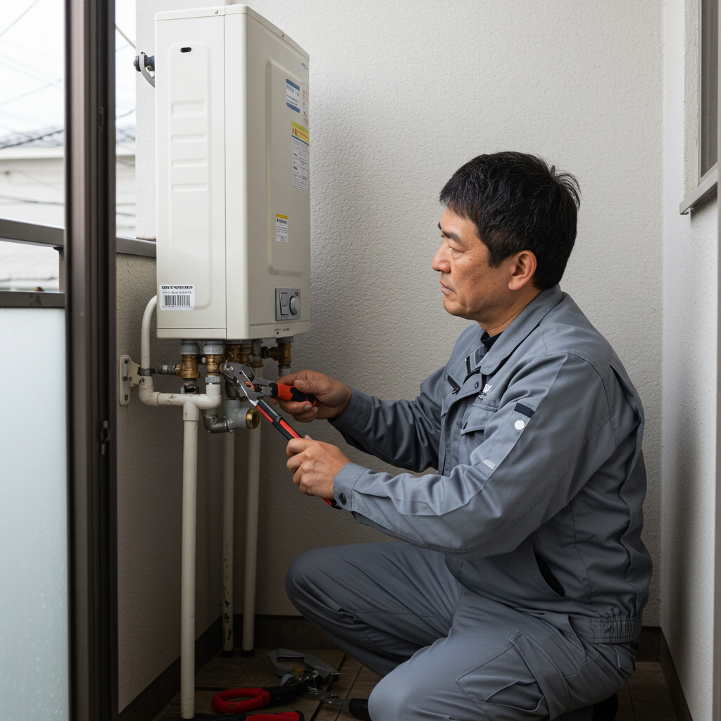 ベランダ 給湯器 水漏れの原因と修理