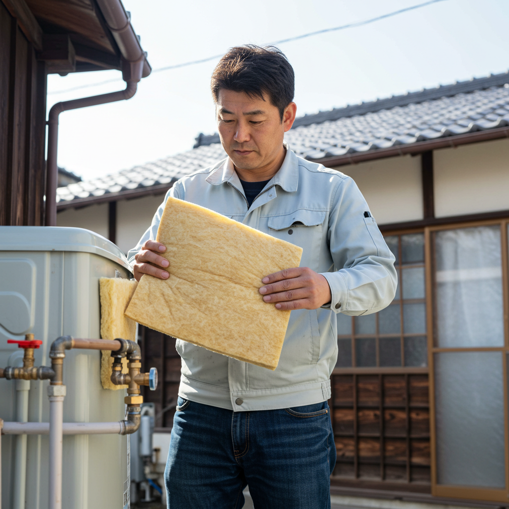 給湯器 配管 スポンジの使い方