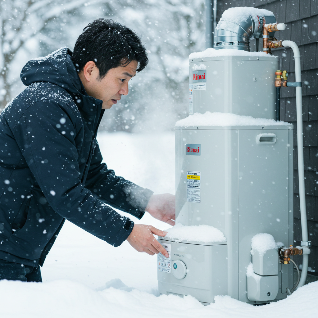 リンナイ 給湯器 雪だるま マーク お湯が出ない時