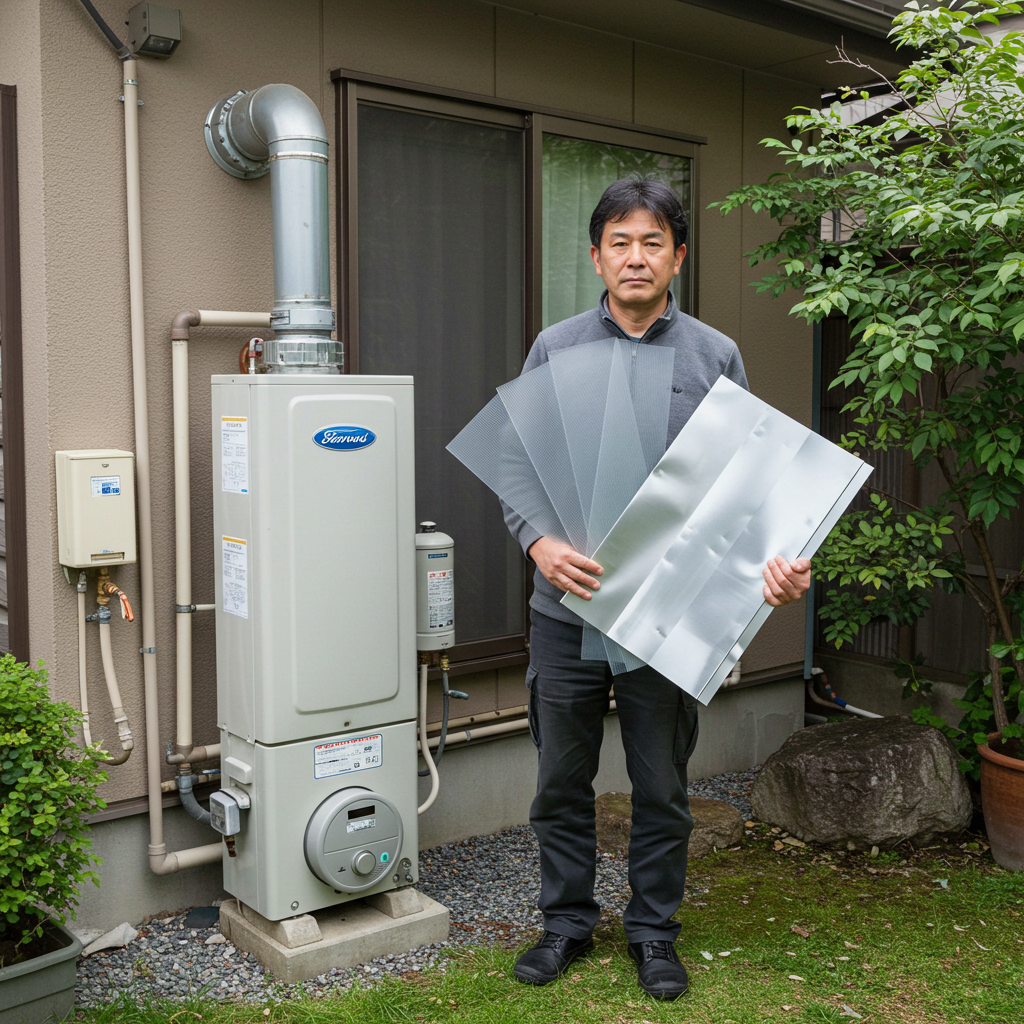 給湯器 ひさしの素材と設置方法