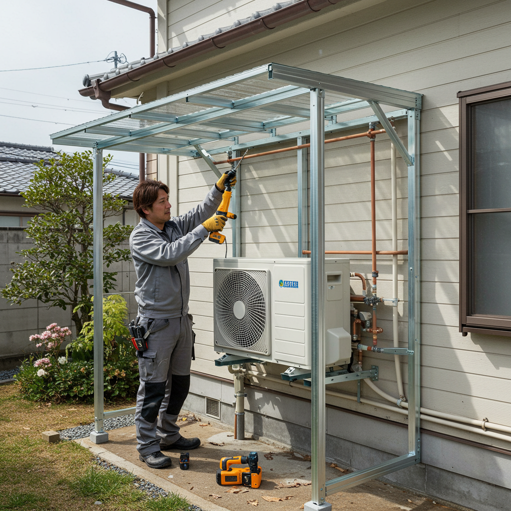 エコキュート 雨よけの作り方と注意点
