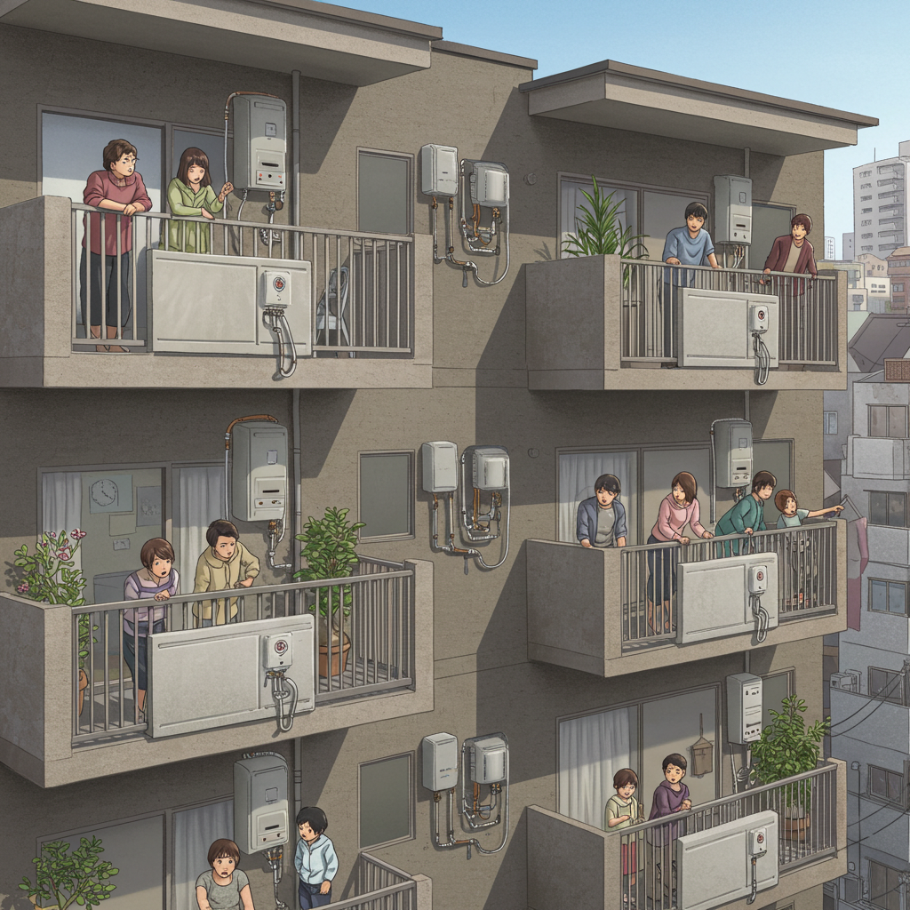 マンション 給湯器 室内で起こる問題