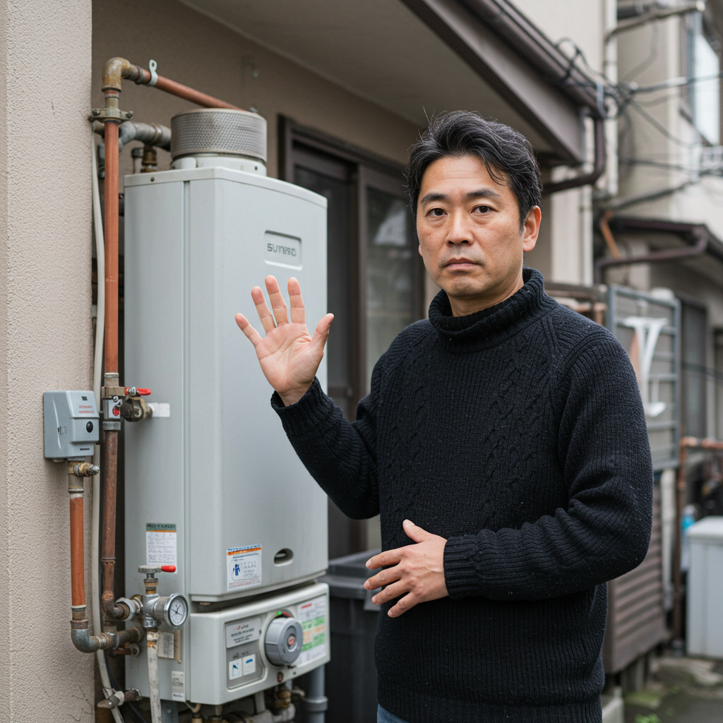 給湯器ガス臭い外の場合の注意点
