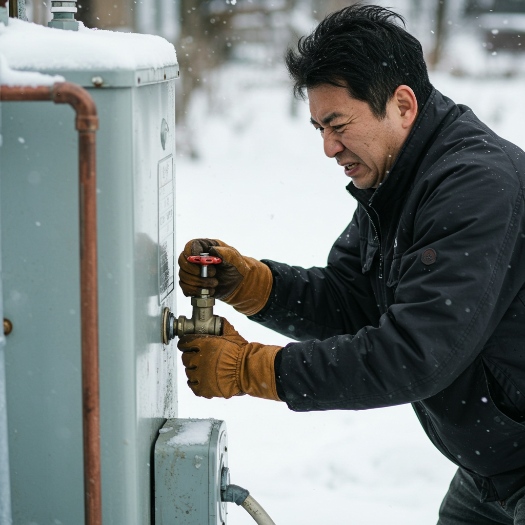 給湯器水抜き栓が回らないときの対処