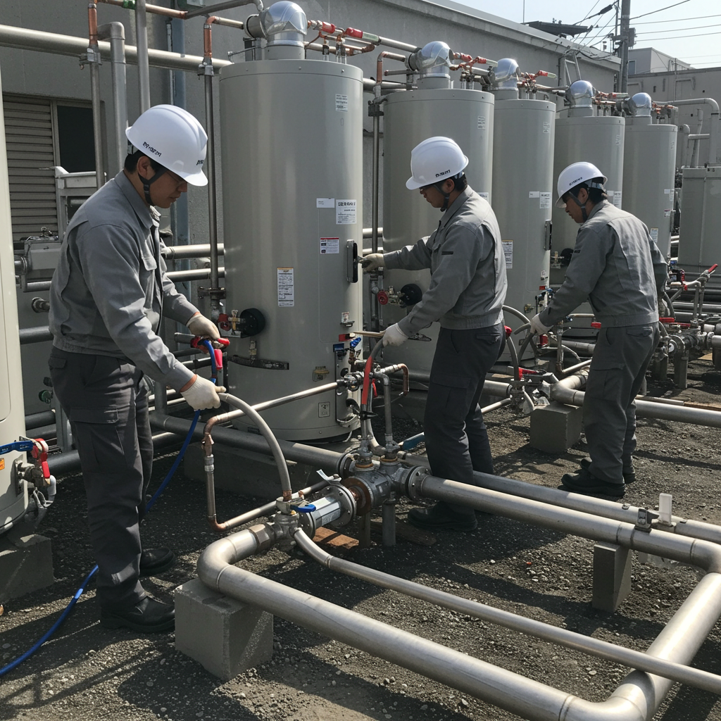 ガス給湯器 50号 連結で出湯量を増強
