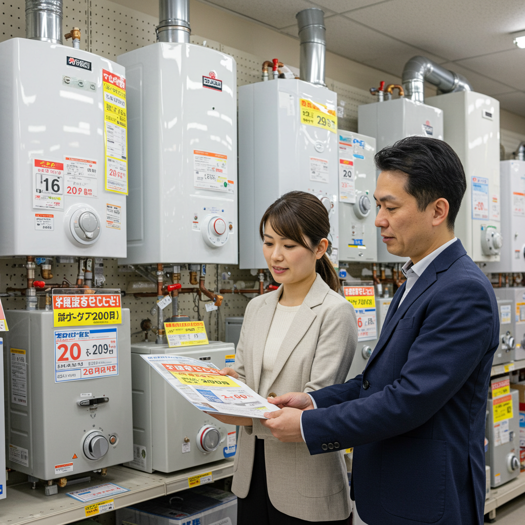 給湯器16号20号値段の違いとは