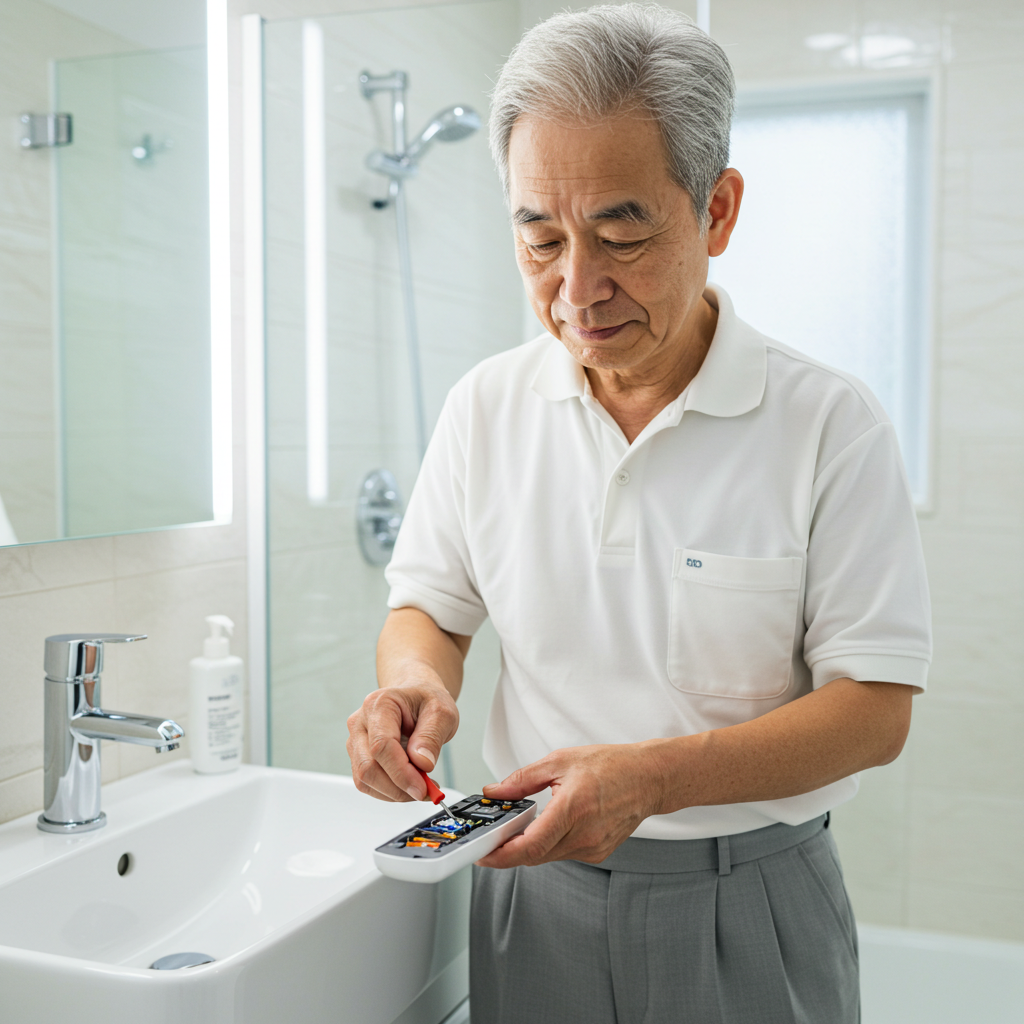 ノーリツ給湯器リモコン電池交換方法