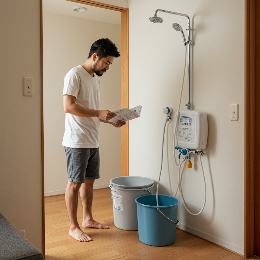 給湯器壊れた簡易シャワーの使い方