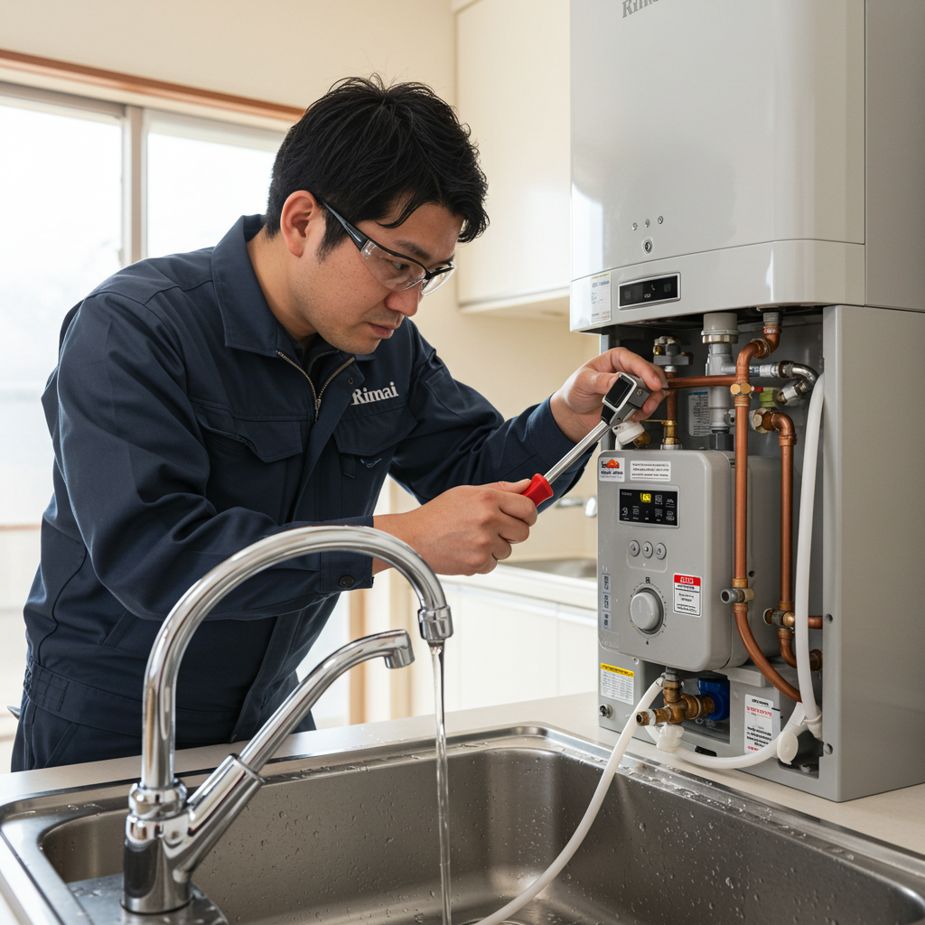 リンナイ 給湯器 お湯が出ない 水は出る時の確認