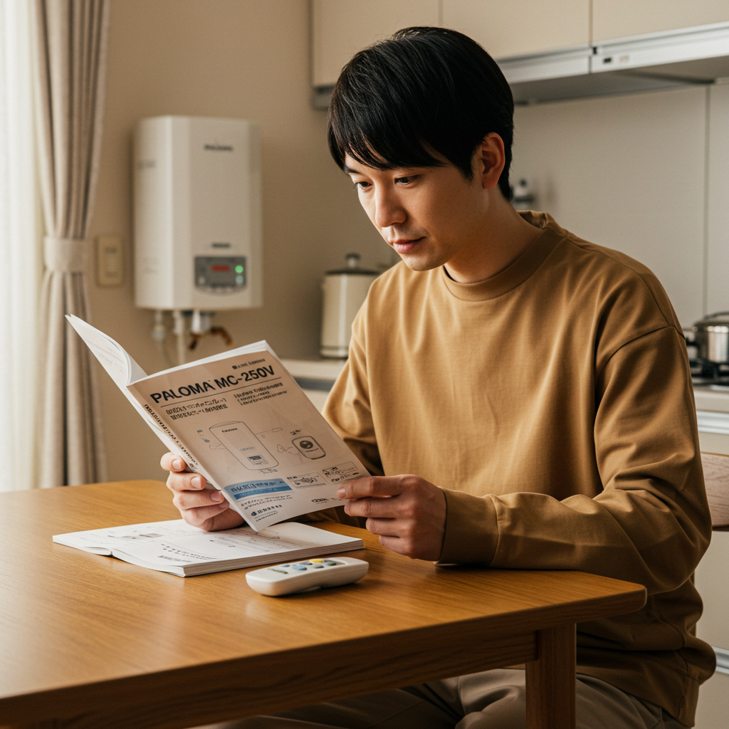 パロマ給湯器リモコン説明書の見方