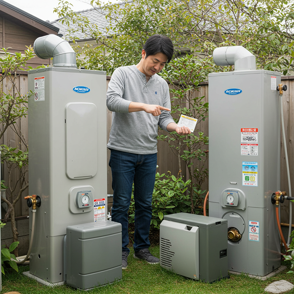 給湯器20号と24号の違いを確認