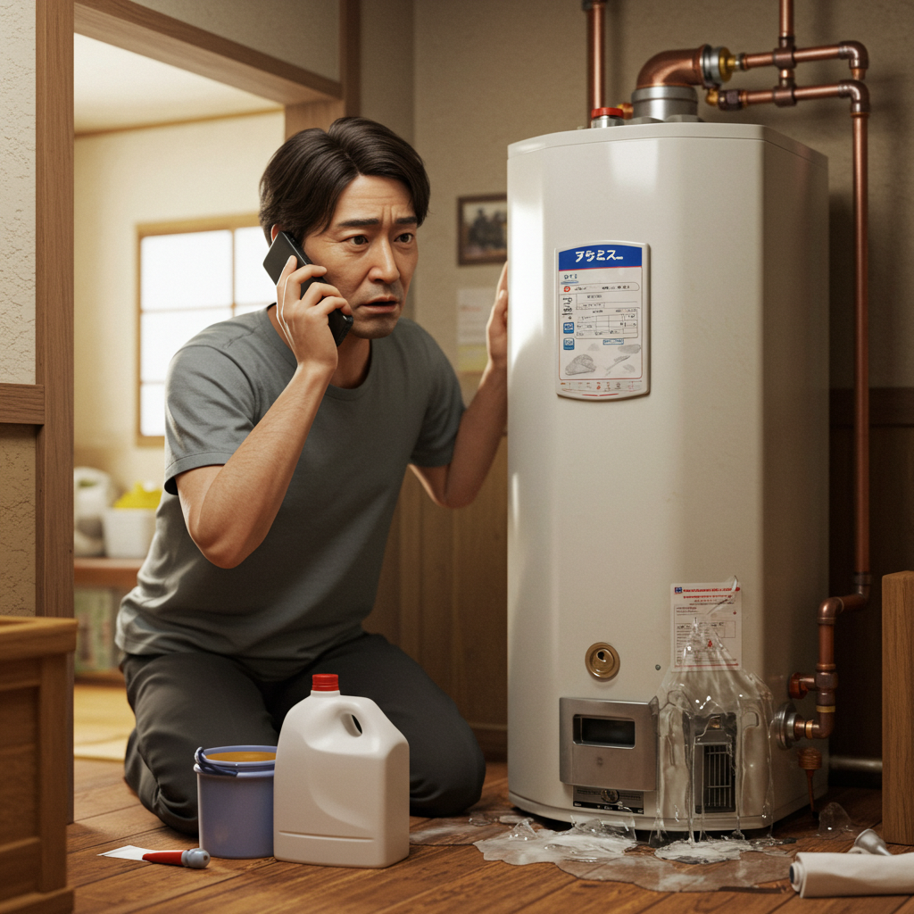 給湯器から水が漏れているのですがどうしたらいいですか？