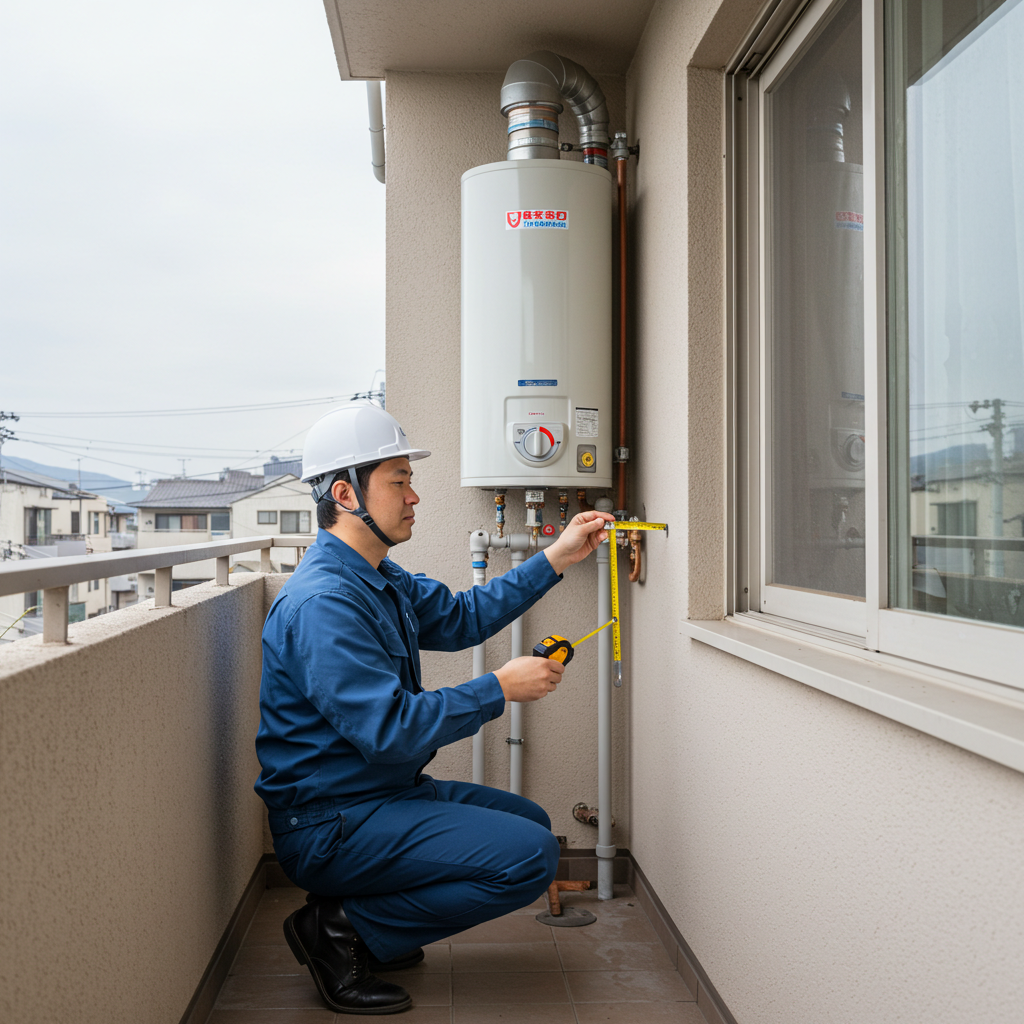バルコニーに給湯器を設置する基準は？