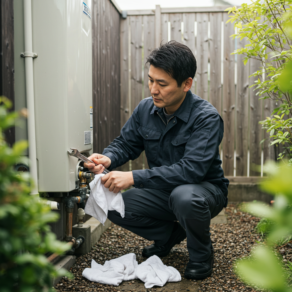 給湯器 水漏れ 止めるための応急処置