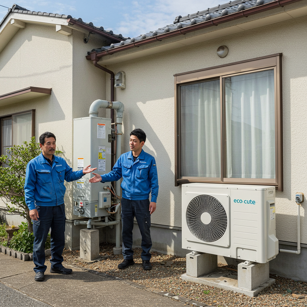 ハイブリッド給湯器 エコキュート 比較