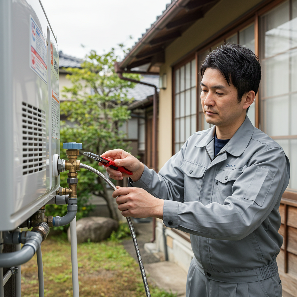 ステンレスフレキ管やペアホースとの接続方法