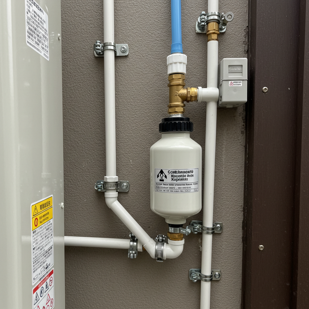 結露ドレン排水と中和器