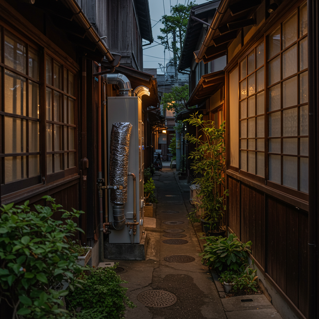 排気方向と隣家への配慮