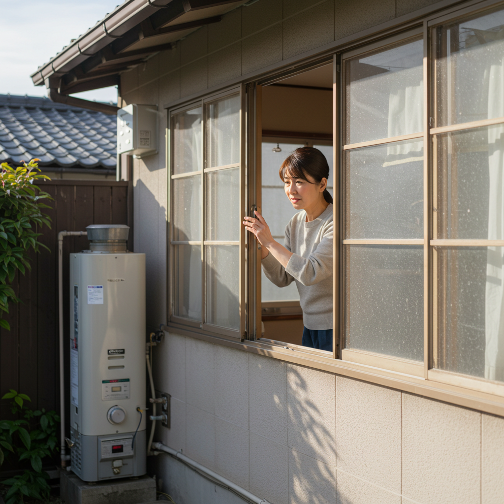 ガス臭いときは換気が必要ですか？