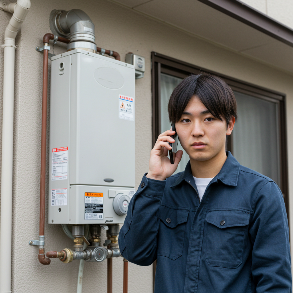 給湯器 ガス臭い 賃貸での対応