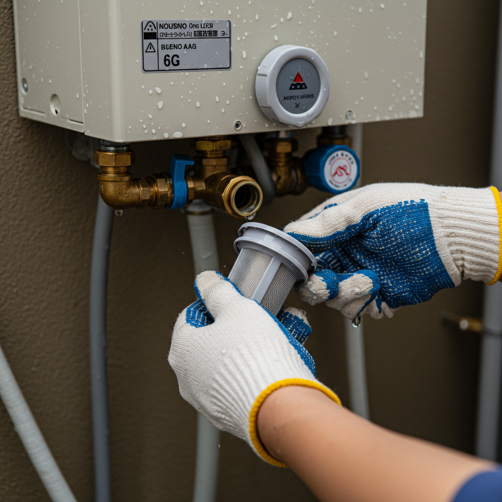 給湯フィルター清掃方法