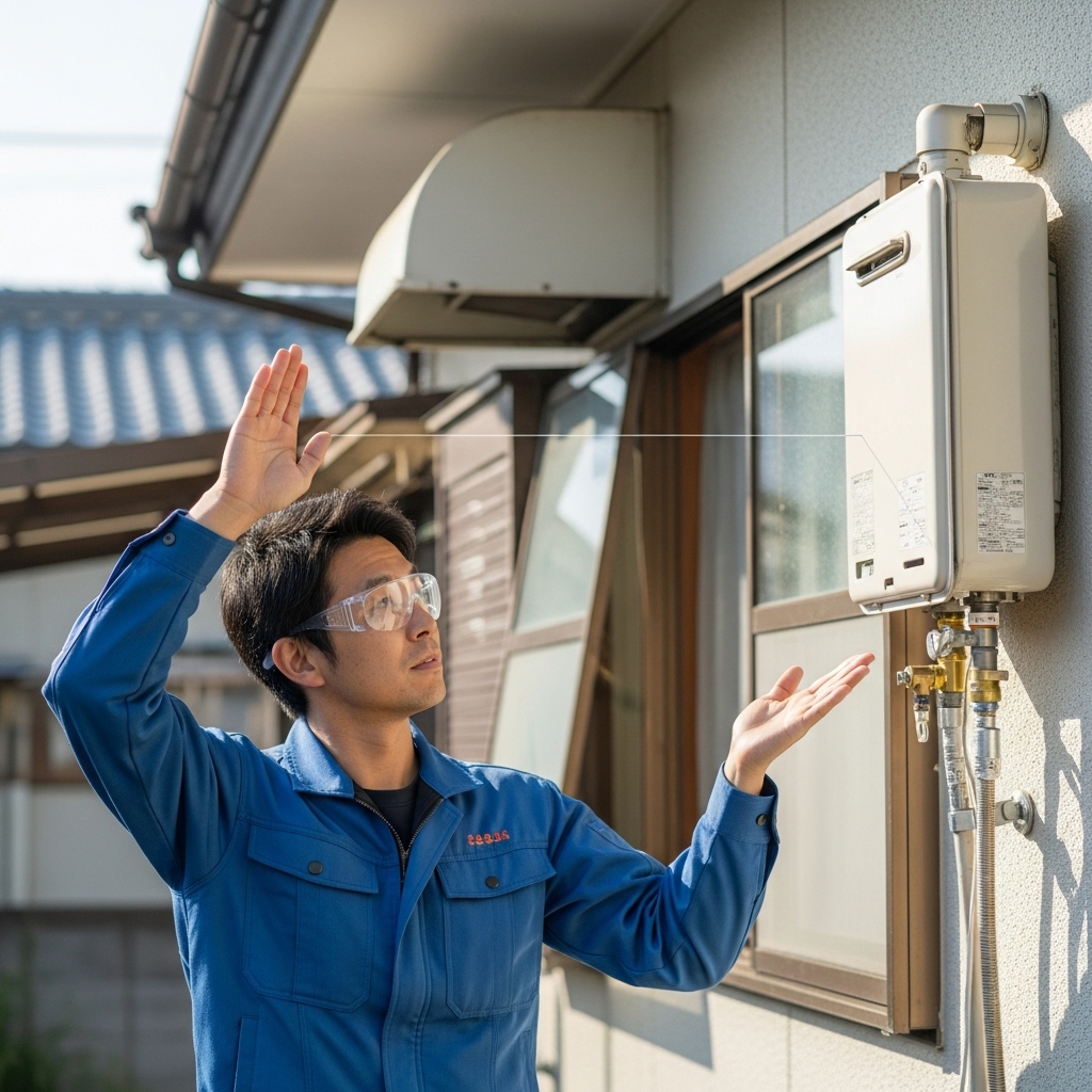 排気方向と開口部距離