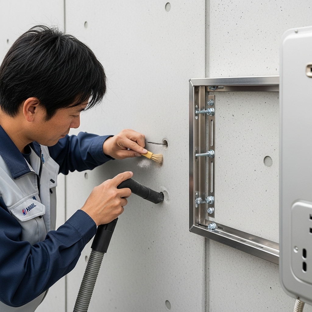 ALC壁の補強と適合アンカー