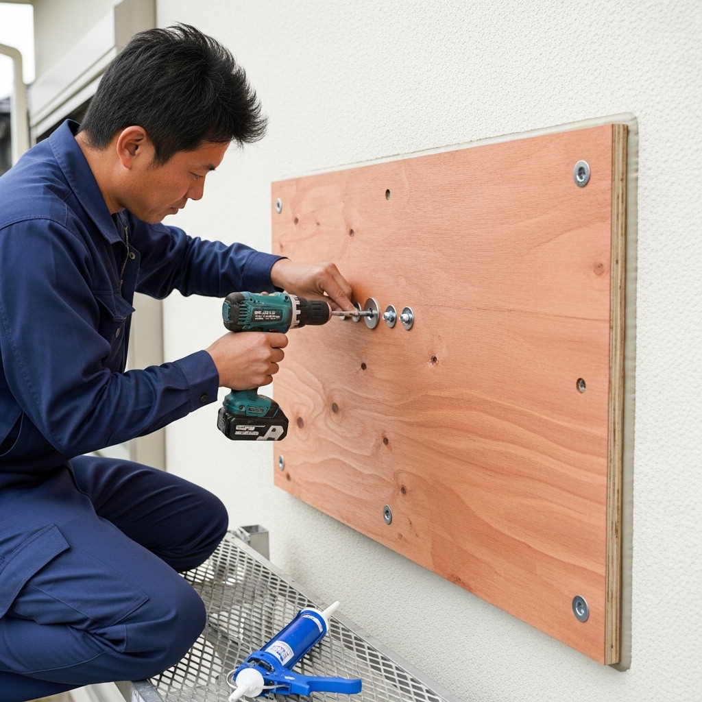 合板受け板の材質と厚み