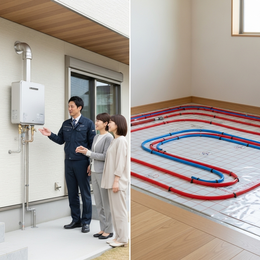給湯と暖房の同時使用可否と優先制御