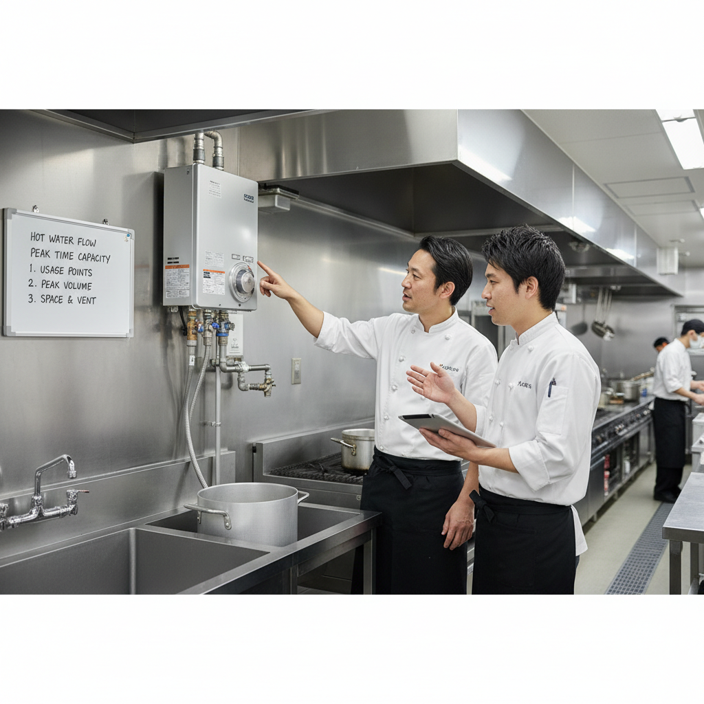 厨房での給湯器選定で重要なことに関する画像