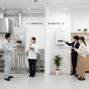 給湯器 業務用 家庭用 違いに関する画像