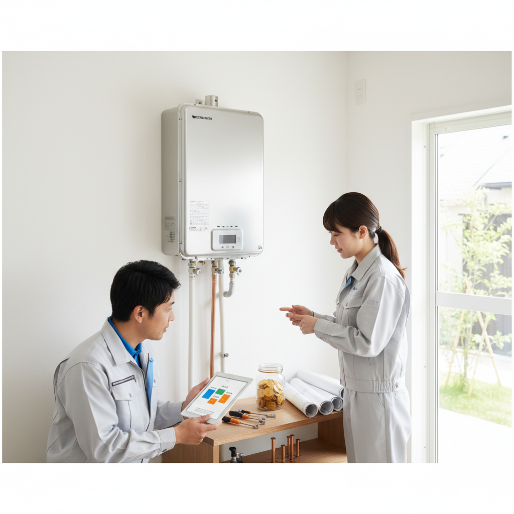 石油給湯器の交換費用の内訳と総額相場に関する画像