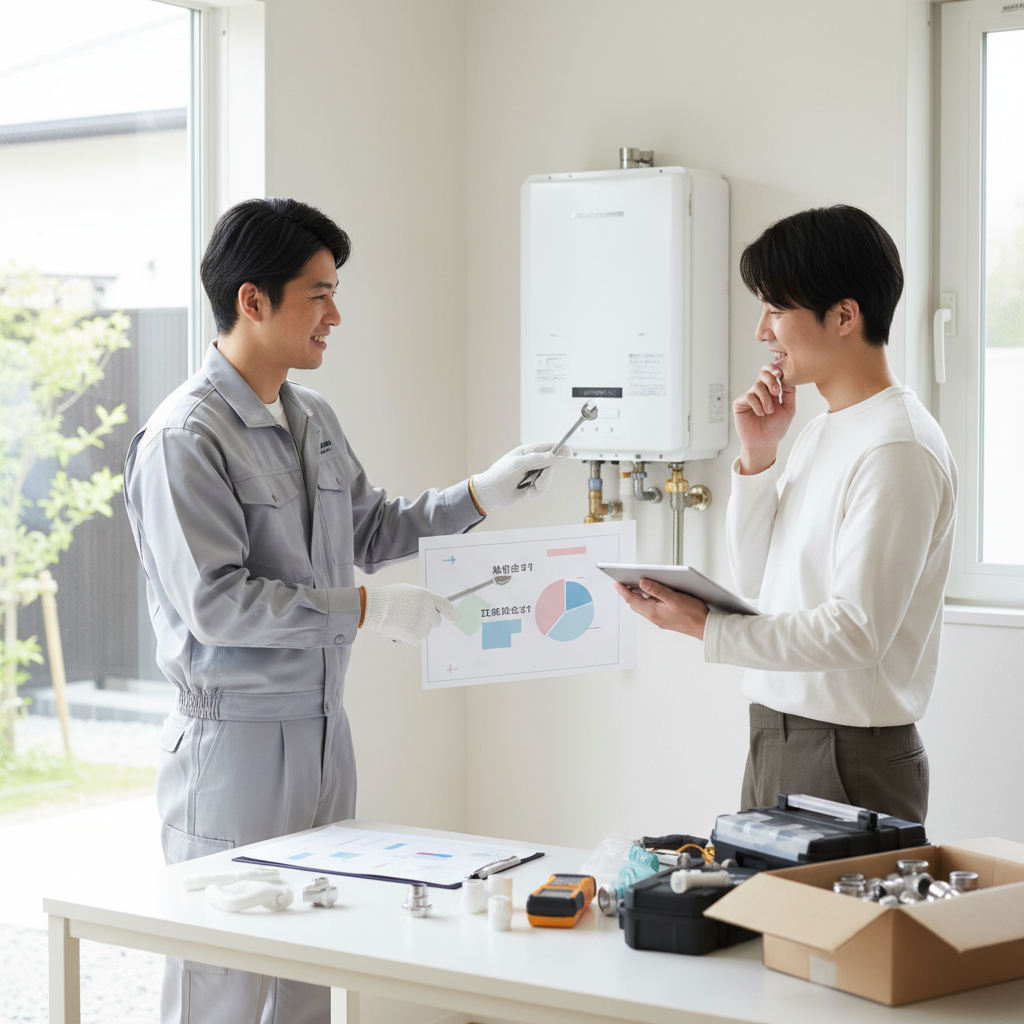 給湯器交換費用の内訳に関する画像