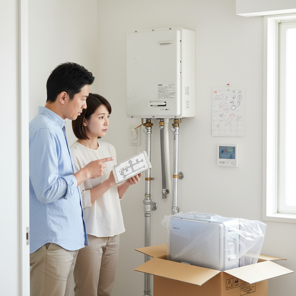 給湯器の寿命と交換の目安(10年以上使用したら?)に関する画像