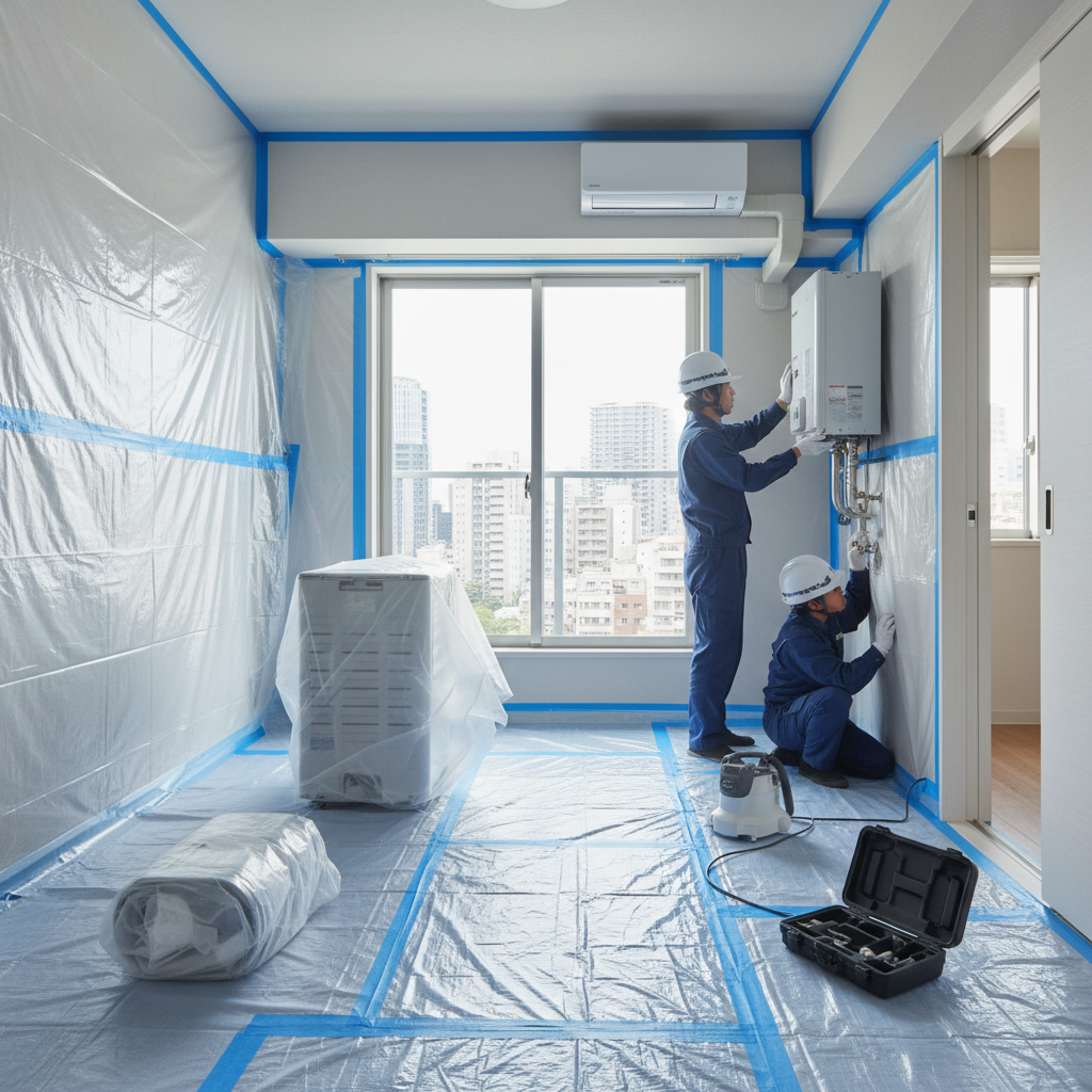 給湯器交換で部屋が汚れる心配は不要に関する画像